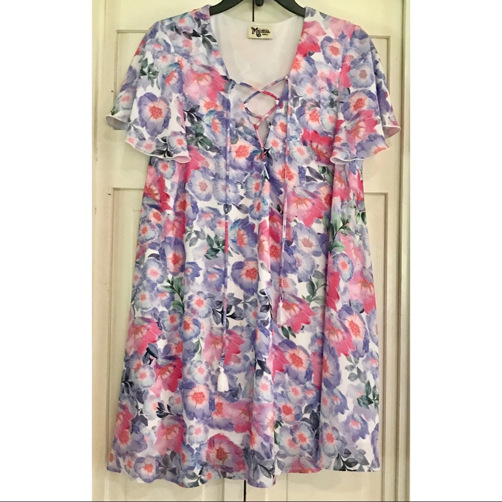 Like new SMYMM lace up Kylie dress poppy daze